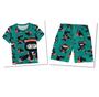 Imagem de Pijama Kyly masculino 100% algodão com shorts brilha no escuro