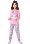 Imagem de Pijama Longo Infantil Unicórnio Rosa Malwee Kids 103811