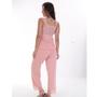 Imagem de Pijama Longo Rosa D'Rend 313 Microfibra - Com Renda