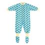 Imagem de Pijama macacão infantil e teen mar de tubarão amarelo - moletinho sem felpa