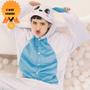 Imagem de Pijama Macacão Kigurumi Adulto Coelho Oficial Branco Com Azul - Fantasy