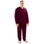 Imagem de Pijama Masculino De Frio Adulto Inverno Longo Plus Size Liso