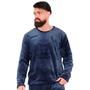 Imagem de Pijama Plush Adulto Masculino Longo de Frio Inverno Fleece Macio Quentinho PP Azul