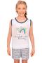 Imagem de Pijama Regata e Short Listrado - Izitex
