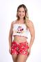 Imagem de Pijama short doll de cropped roupa de dormir virginia minnie gota de sonho