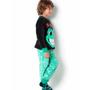 Imagem de Pijama Soft Infantil Manga Longa Puket Dino Food Preto 030402466