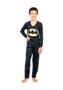 Imagem de Pijama Super Herói Infantil Estampado Batman Longo Malha PV