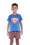 Imagem de Pijama Super Herói Infantil Verão Estampado Super Homem Pv