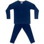 Imagem de Pijama Térmico Infantil Camiseta e Ceroula Energy Thermo Dry Marinho Everly