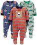 Imagem de Pijamas Bebê Simple Joys by Carter's - Pacote com 3 Unidades (Azul, Cinza e Laranja)