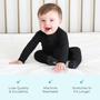 Imagem de Pijamas Footie Posh Peanut para Recém-Nascido - Com Luvas Dobráveis Pretas