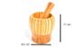 Imagem de Pilão de Bambu com Socador Para Temperos e Condimento