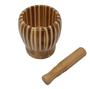 Imagem de Pilão de bambu Com Socador Para temperos e Condimentos