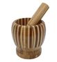 Imagem de Pilão de bambu Com Socador Para temperos e Condimentos