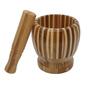 Imagem de Pilão de bambu Com Socador Para temperos e Condimentos