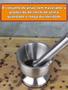 Imagem de Pilão em Aço Inox Com Macerador Socador Caipirinha Drink Pilão temperos alho gourmet resistente profissional