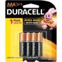 Imagem de Pilha Alcalina AAA com 4 Unidades - Duracell