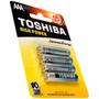 Imagem de Pilha Alcalina Aaa Toshiba Lr03Gcp, Blister 4 Unidades, 1.5V