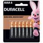 Imagem de Pilha Alcalina Duracell AAA - 6 Unidades