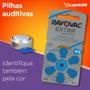 Imagem de Pilha Auditiva 675 Rayovac Bateria Pr44 Implant Coclear kit 60 unidades