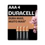 Imagem de Pilha Duracell Alcalina AAA 4 Palito 1,5v Com 4 Unidades