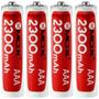 Imagem de Pilha Mox AAA Recarregavel 2300MAH MOB4AAA23 (4 Unidades)