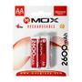 Imagem de Pilha Recarregavel AA Mox MOB2AA26 de 2.600 Mah 1.2V - 2 Unidades