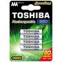 Imagem de Pilha Recarregável Toshiba AAA 1.2V 950mAh TN3GAE (Cartela 4 Un.)