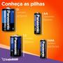 Imagem de Pilha Zinco D Panasonic Bateria Carvão Grande LR20 2 unidades