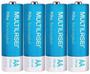 Imagem de Pilhas Multilaser Recarregáveis AA 2500mAh com 04UN CB052