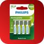 Imagem de Pilhas Recarregáveis Philips AA Pequena 1000mAh 4 Unidades