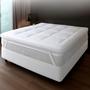Imagem de Pillow Top Casal Manta Acrílica Siliconada 138x188cm Extra Macio Protetor de Colchão Conforto Hotel Premium