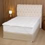 Imagem de Pillow Top Casal Padrão Protetor Colchão Box Acolchoado Colchonete Toque Macio 200 Fios