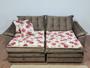 Imagem de Pillow top para sofá retrátil de dois módulos modelo impermeável com duas almofadas 100% algodão