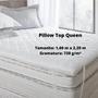 Imagem de Pillow Top PremiumQueen Size 300 Fios Extra Macio 730 g/m² Antialérgico  Manta Siliconada - Casa