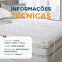 Imagem de Pillow Top Protetor Colchão Casal Extra Macio - Premium Luxo 140x190x7,5cm - 730g/m²