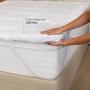 Imagem de Pillow Top Protetor De Colchão Cama De Solteiro Branco 200 Fios Macio