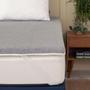 Imagem de Pillow Top Solteiro King Guldi Dream com Espuma D50 Viscoelástica com Alça (5x96x203) Branco e Cinza