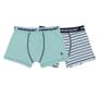 Imagem de Pimpolho Kit Cueca Boxer Com 2 Unidades Listrada e Lisa