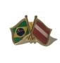 Imagem de Pin Da Bandeira Do Brasil X Letônia