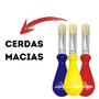 Imagem de Pincel com pega ergonomico ponta redonda colorjoy c/03un - Leonora