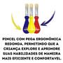 Imagem de Pincel com pega ergonomico ponta redonda colorjoy c/03un - Leonora