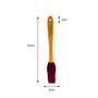 Imagem de Pincel Culinário Cozinha Silicone Cabo Madeira Formas Assadeiras Utensilio Cozinha Excalibur 22cm