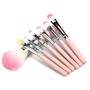 Imagem de  Pincel de maquiagem 7Pcs Set Powder Shadow com saco rosa