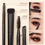 Imagem de Pincel de sombra Set Jessup Eye Makeup Pincéis Professional 10Pcs Mistura Pincel Sombra Olho Forro Pincel Vinco Pincel Duo-end Brow Brush, Elegante Preto T337