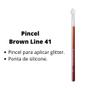 Imagem de Pincel Klass Vough Brown Line Para Aplicar Glitter 41