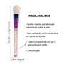 Imagem de Pincel P/ Aplicação De Base C/ Cabo Transparente Com Glitter