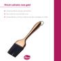 Imagem de Pincel para Confeitaria Inox e Silicone 22cm Rose gold