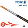 Imagem de Pincel Tigre 482 - Redondo Sintético Dourado Acetinado