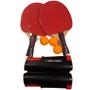 Imagem de Ping Pong Tênis de Mesa Kit 2 Raquetes Rede Retrátil 3 Bolas
